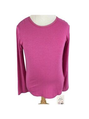 Toddler Girls Size 4 T Top Solid Pink Long Sleeve Stretchy by Girl Friends